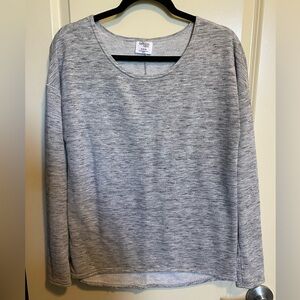 Grey and white crewneck sweatshirt